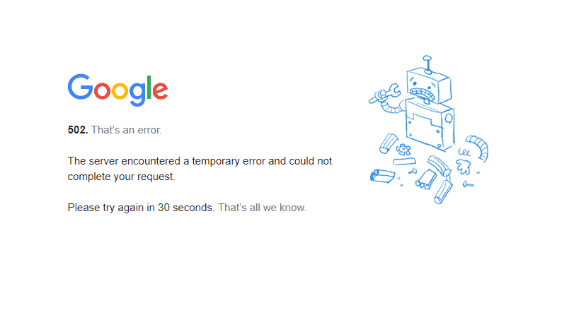 Google Downtime: Googe Is Down